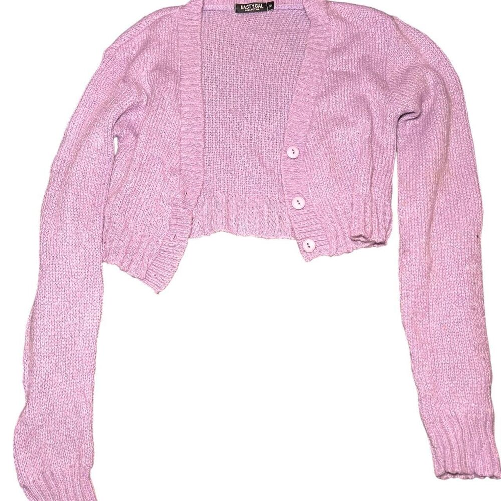 Nasty-gal Women's Pink and Purple Cardigan